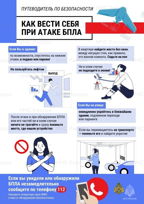 Алгоритм безопасности: действия населения при атаке БПЛА