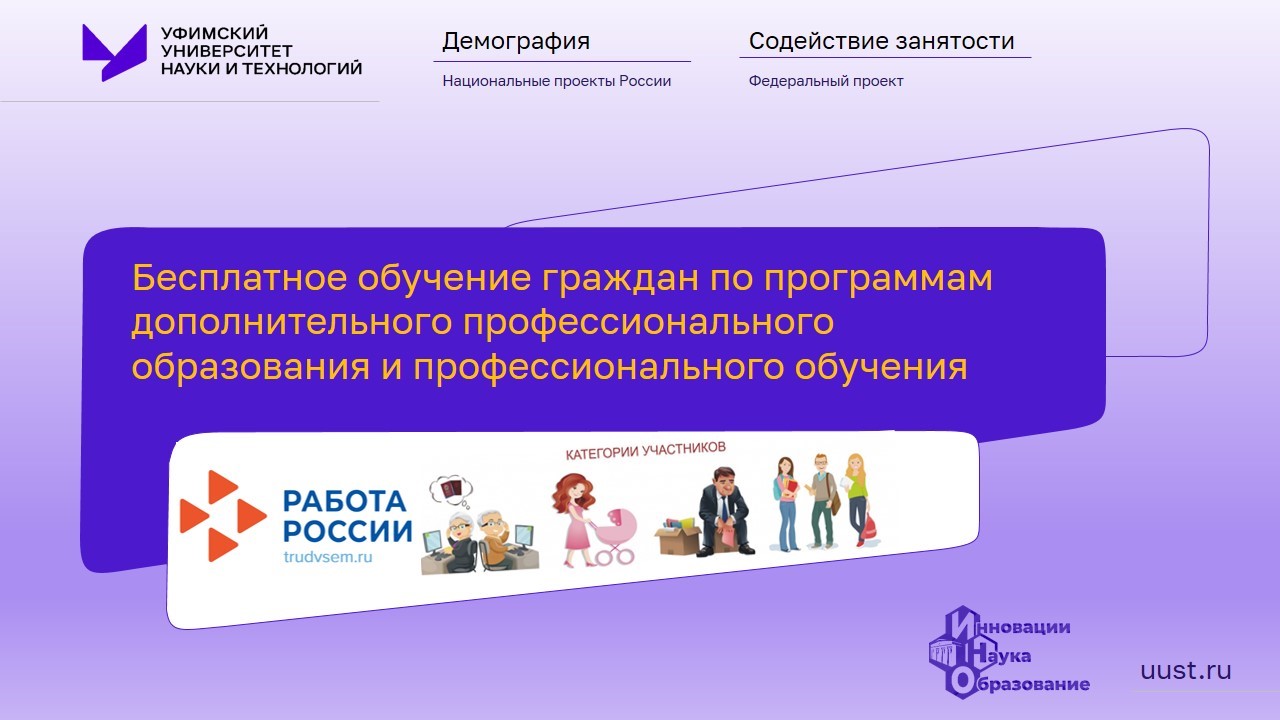 Национальный проект демография содействие занятости