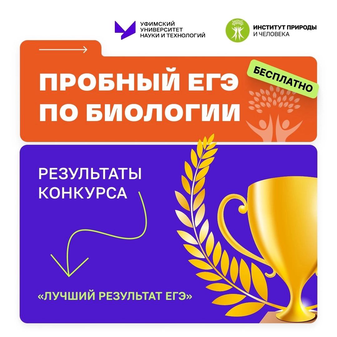 Объявление результатов интеллектуального конкурса «Лучший результат при сдаче пробного ЕГЭ» в УУНиТ